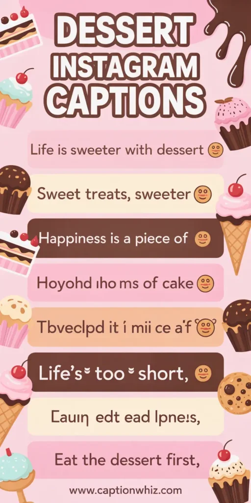 123+ Sweet Dessert Captions For Instagram and Quotes to Indulge Your Followers