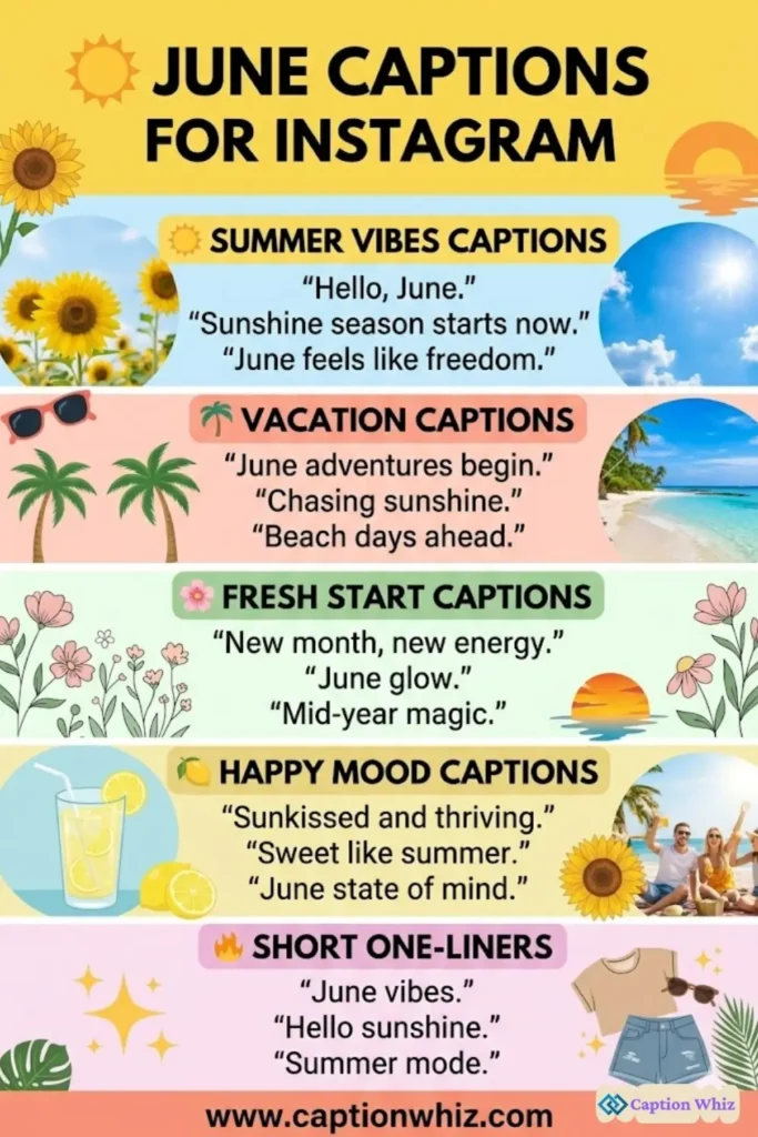 147+ Inspiring June Captions For Instagram and Quotes to Brighten Your Feed