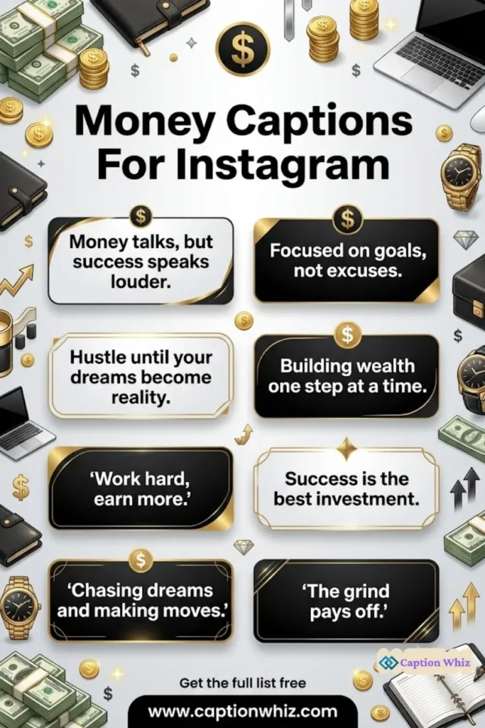 137+ Powerful Money Captions For Instagram That Inspire Success and Wealth Quotes