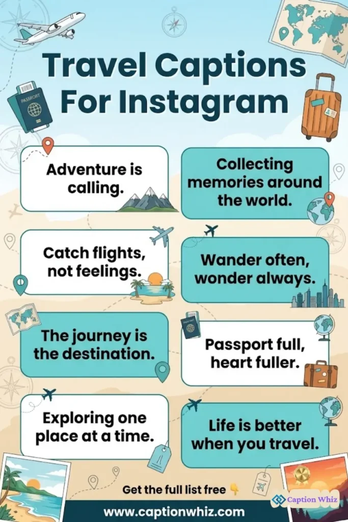 167+ Top Travel Captions For Instagram That Inspire Wanderlust and Adventure in 2026