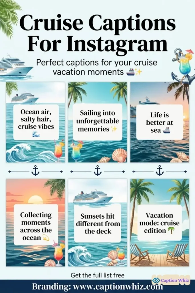 167+ Best Cruise Captions For Instagram That Capture Your Sea Adventures Perfectly