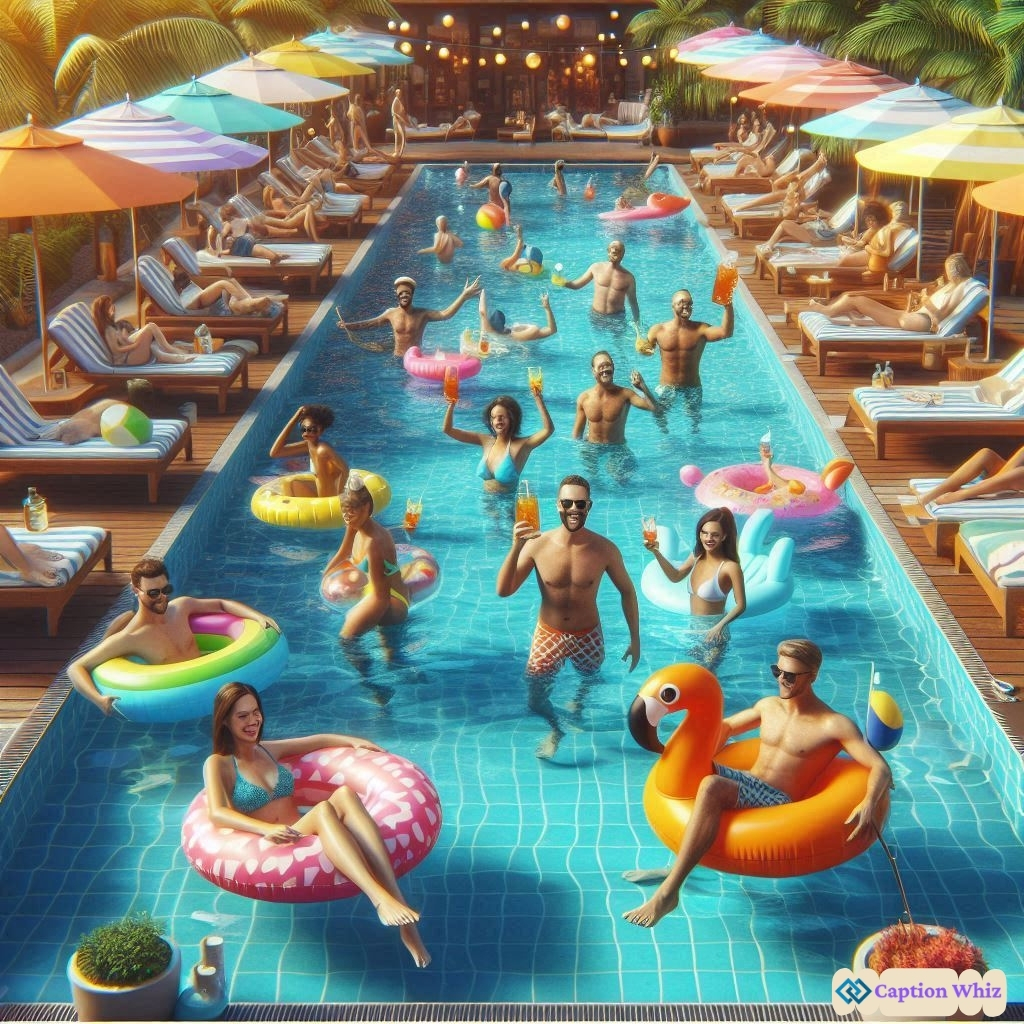 Relaxing Days With Captions About Swimming Pool