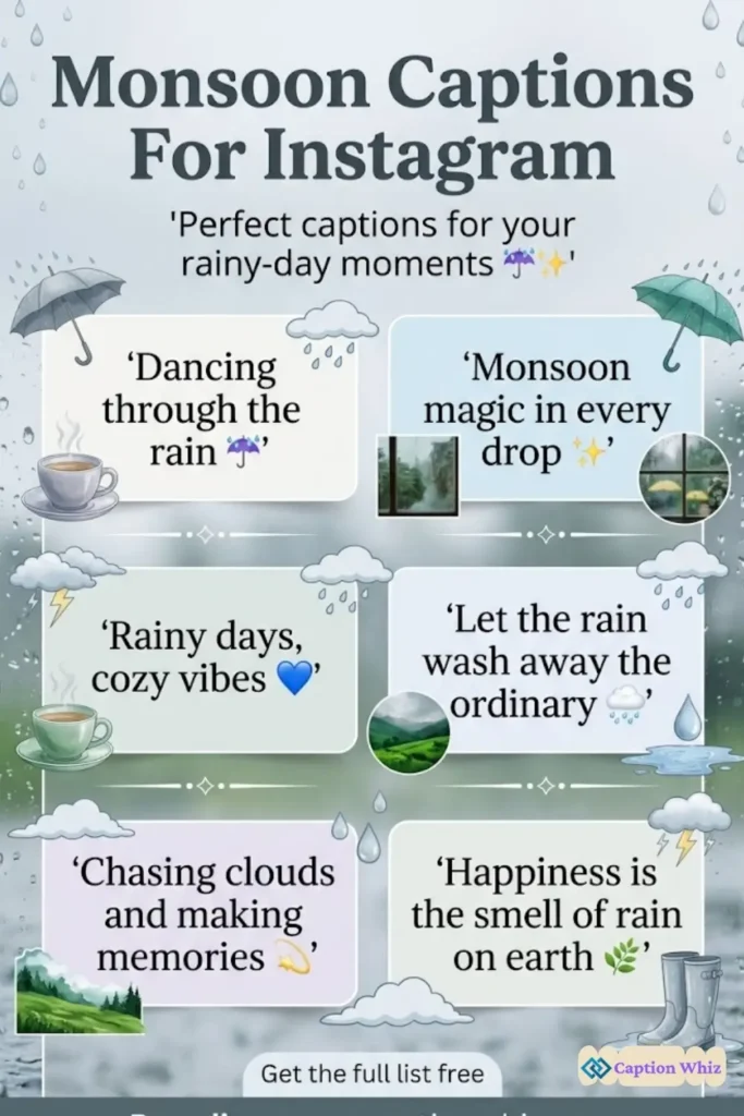 135+ Inspiring Monsoon Captions For Instagram and Quotes to Brighten Your Feed