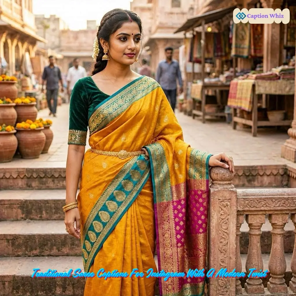 137+ Top Saree Captions For Instagram That Celebrate Elegance and Tradition in 2026