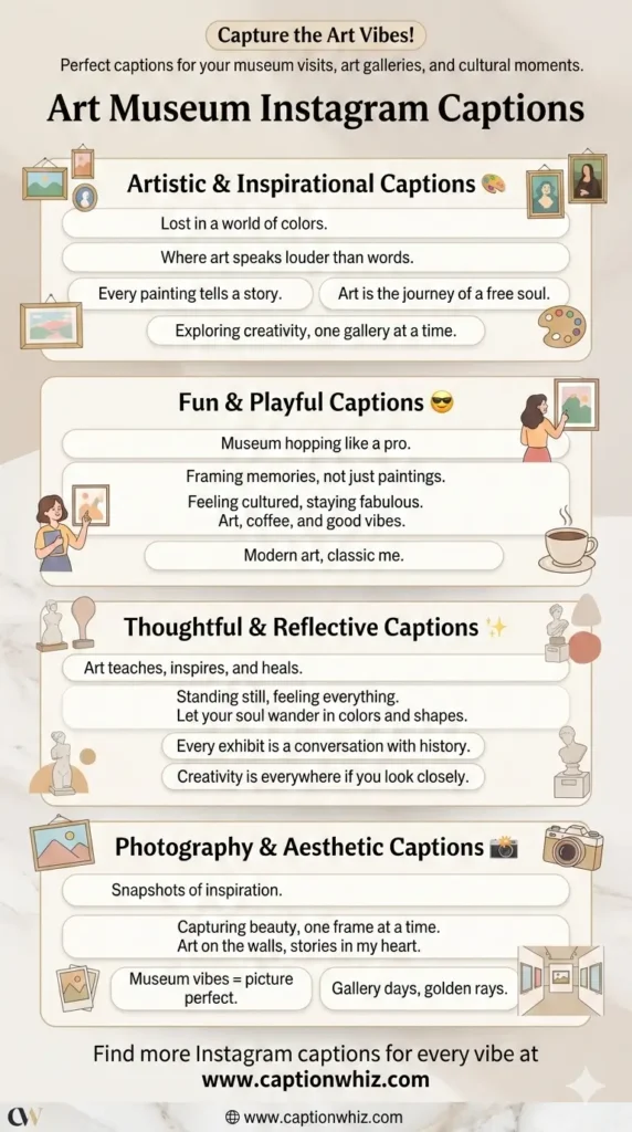 139+ Inspiring Art Museum Captions For Instagram and Quotes to Spark Creativity
