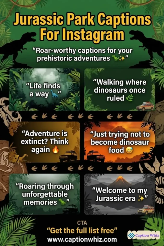 143+ Powerful Jurassic Park Captions For Instagram and Quotes That Roar