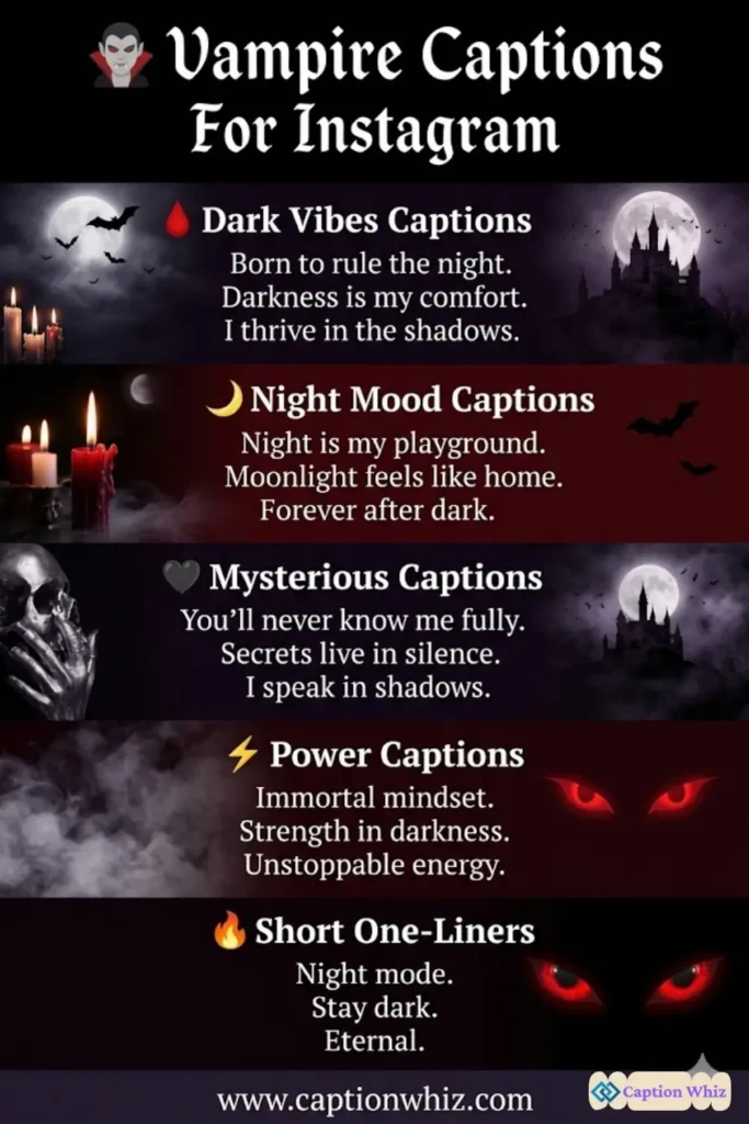 147+ Enchanting Vampire Captions For Instagram and Quotes That Mesmerize Your Followers