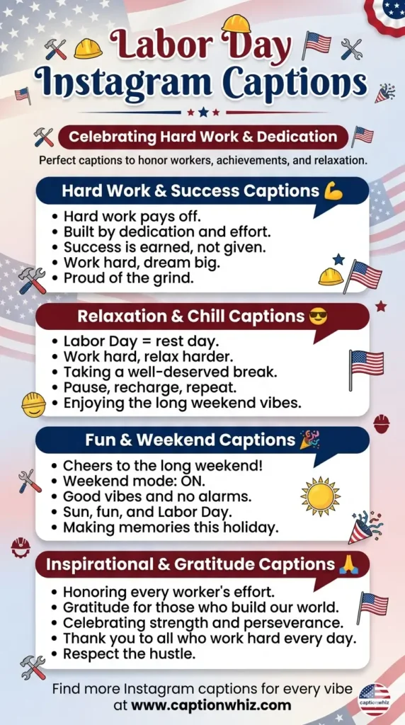 129+ Creative Labor Day Captions For Instagram and Quotes to Celebrate the Holiday