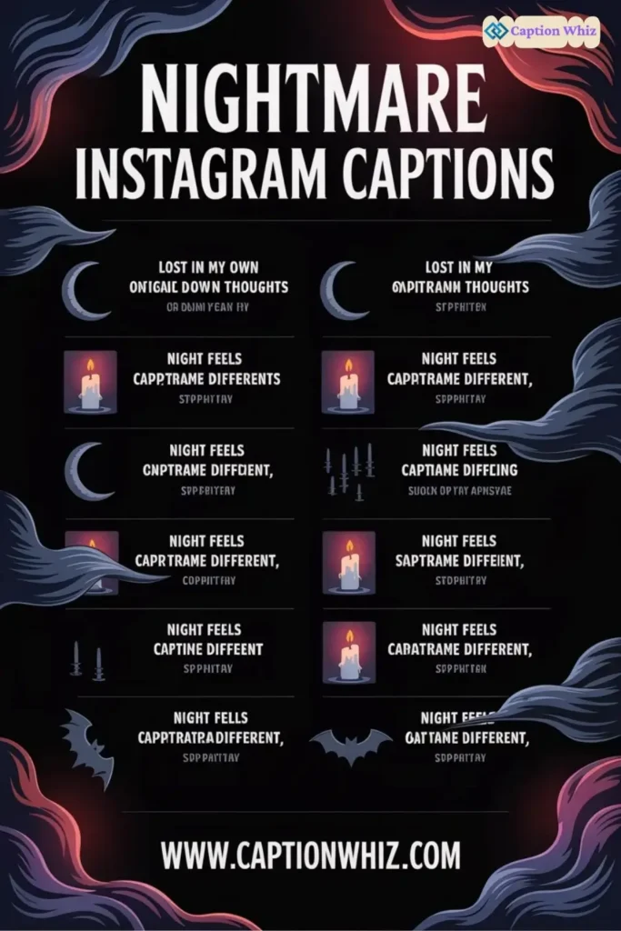149+ Enigmatic Nightmare Captions For Instagram and Quotes to Haunt Your Feed