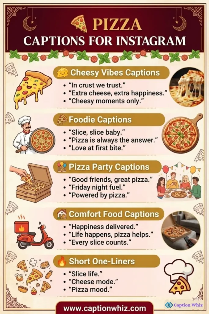 123+ Irresistible Pizza Captions For Instagram and Quotes to Spice Up Your Feed