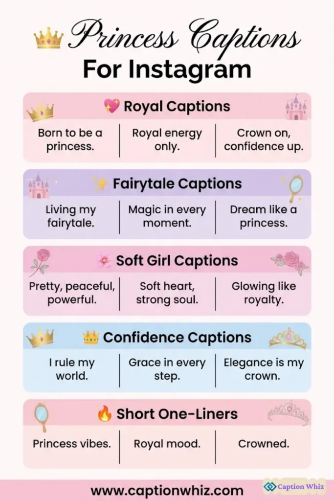 129+ Magical Princess Captions For Instagram and Enchanting Quotes to Shine