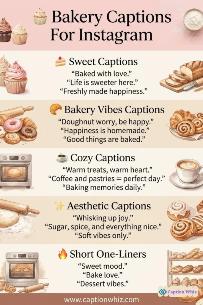 137+ Sweet Bakery Captions For Instagram and Quotes to Satisfy Your Cravings
