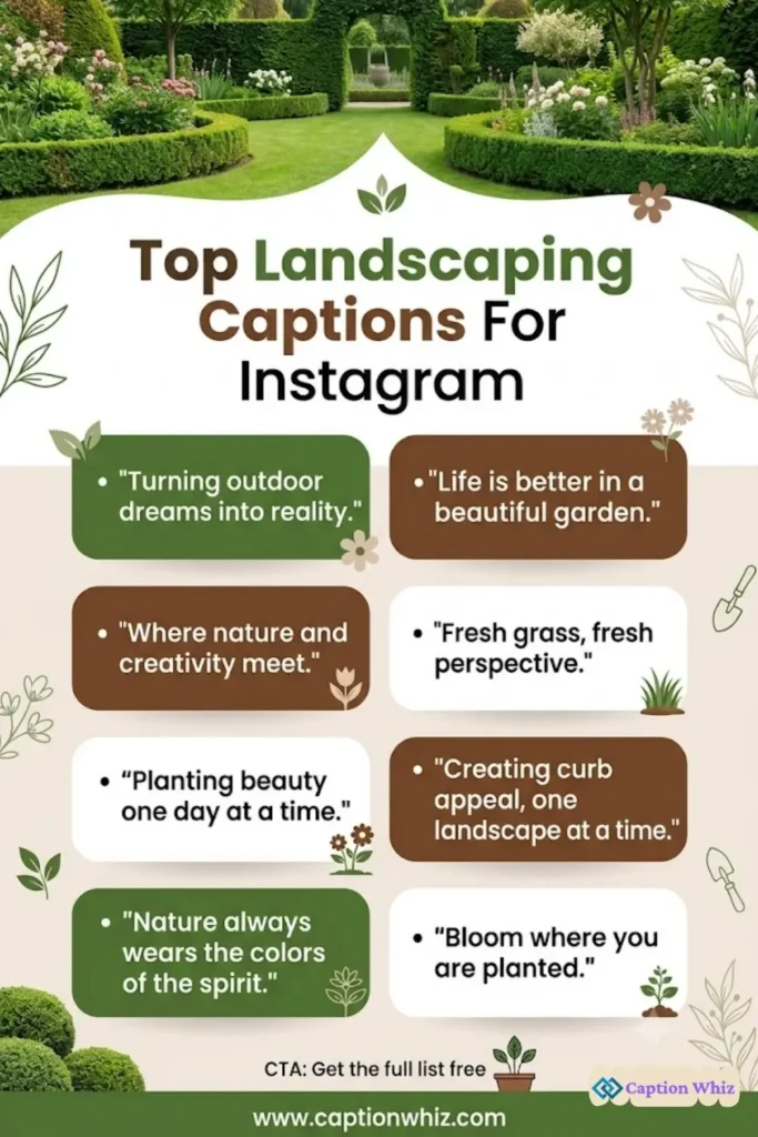 149+ Inspiring Landscaping Captions For Instagram and Quotes to Transform Your Feed