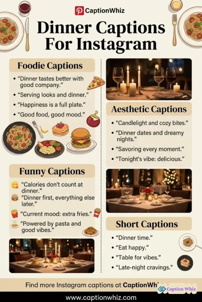 139+ Delightful Dinner Captions For Instagram and Quotes to Spice Up Your Feed