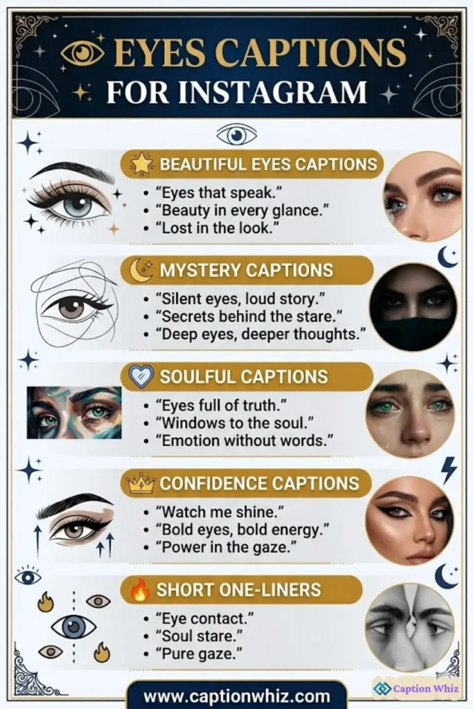 145+ Dazzling Eyes Captions For Instagram and Inspiring Quotes to Shine Bright