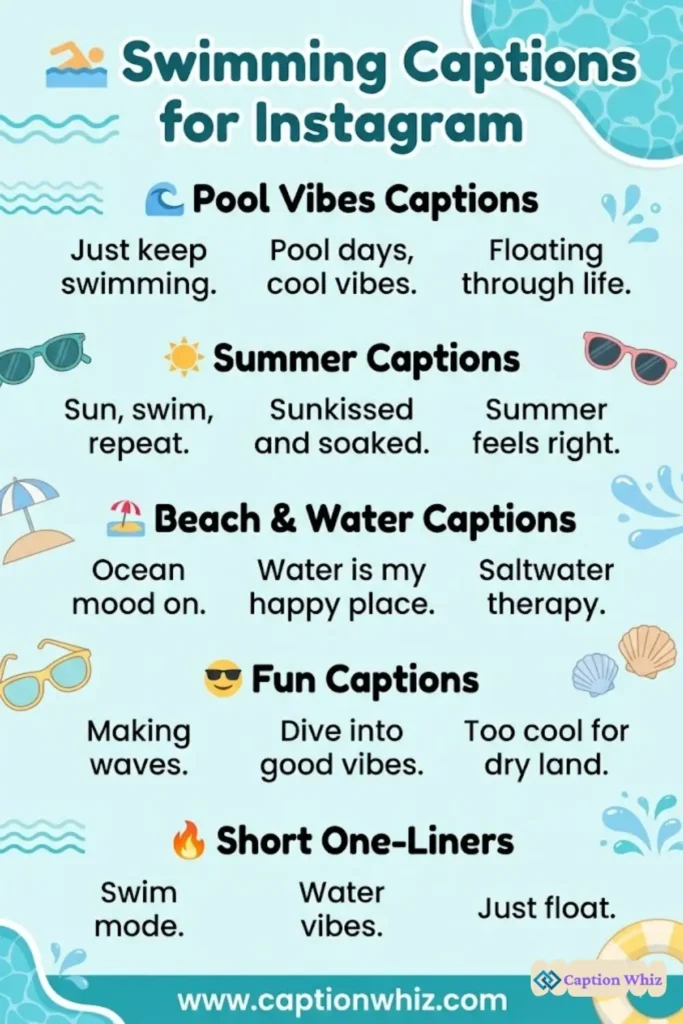 135+ Inspiring Swimming Captions For Instagram and Quotes to Make Waves