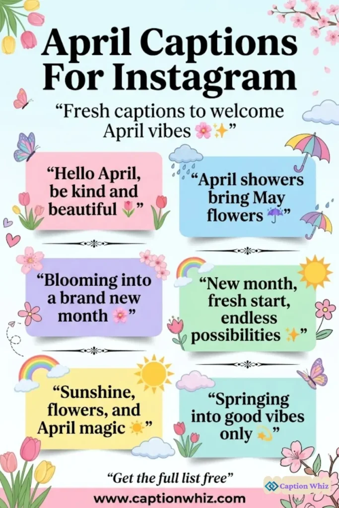 139+ Inspiring April Captions For Instagram and Quotes to Brighten Your Feed