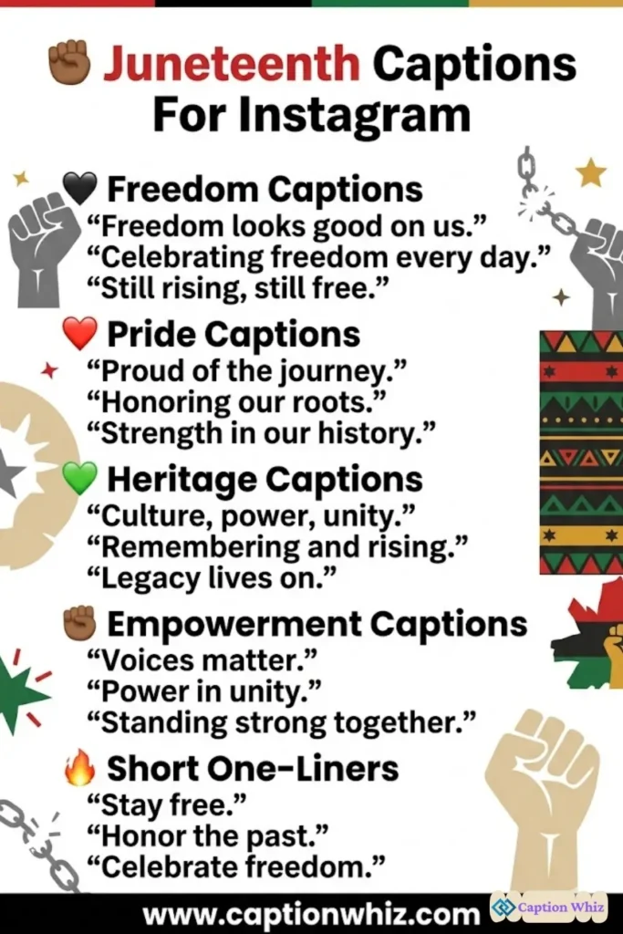 123+ Inspiring Juneteenth Captions For Instagram and Powerful Quotes to Share