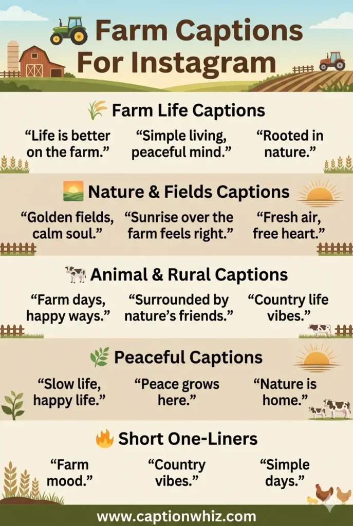 127+ Charming Farm Captions For Instagram and Quotes to Brighten Your Feed