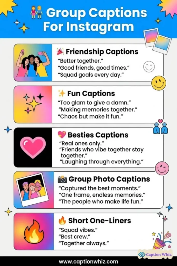 135+ Powerful Group Captions For Instagram and Inspiring Quotes to Share