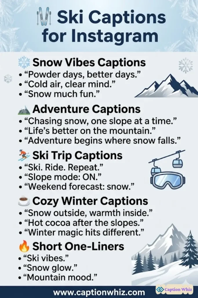 129+ Inspiring Ski Captions For Instagram and Quotes to Share Your Adventure