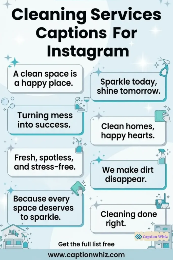 135+ Inspiring Cleaning Services Captions For Instagram and Quotes to Shine Bright
