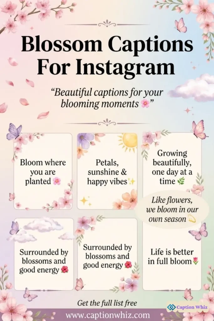 143+ Inspiring Blossom Captions For Instagram and Quotes to Brighten Your Feed