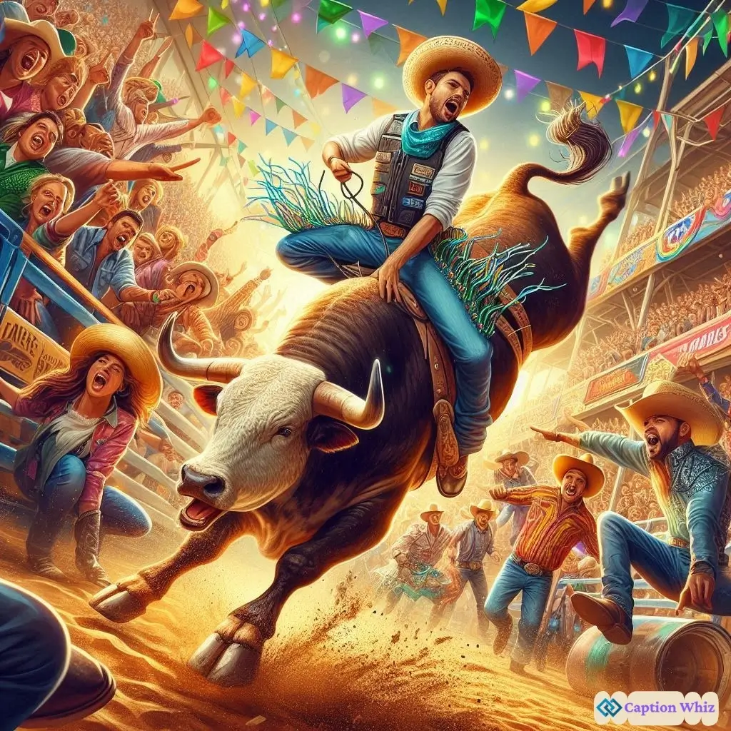 Bold Bull Riding Captions for Fearless Moments