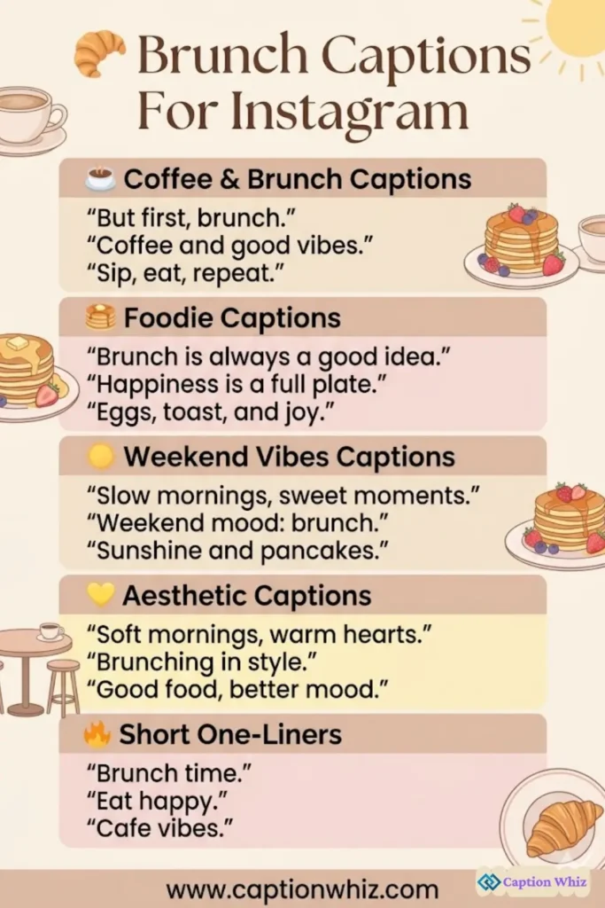 145+ Whimsical Brunch Captions For Instagram and Inspiring Quotes to Share