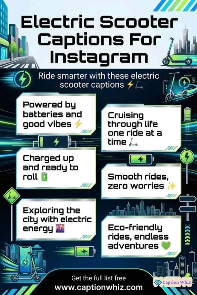 139+ Powerful Electric Scooter Captions For Instagram and Quotes to Ride In Style