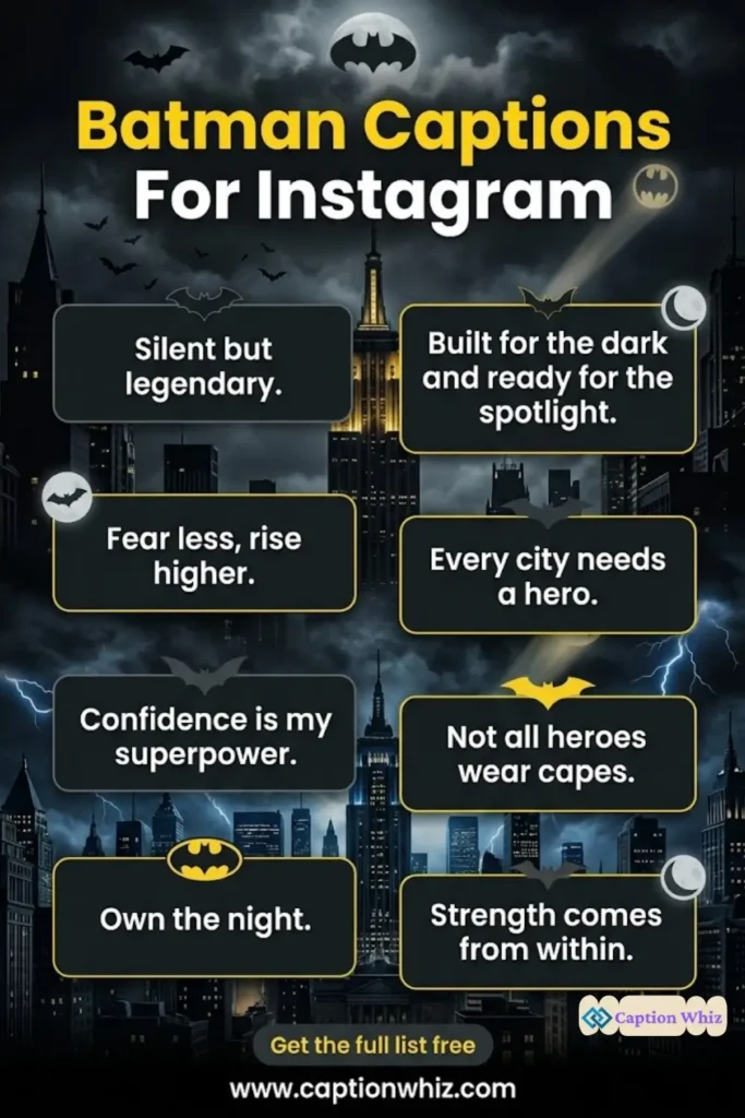 129+ Powerful Batman Captions For Instagram and Inspiring Quotes to Shine Bright