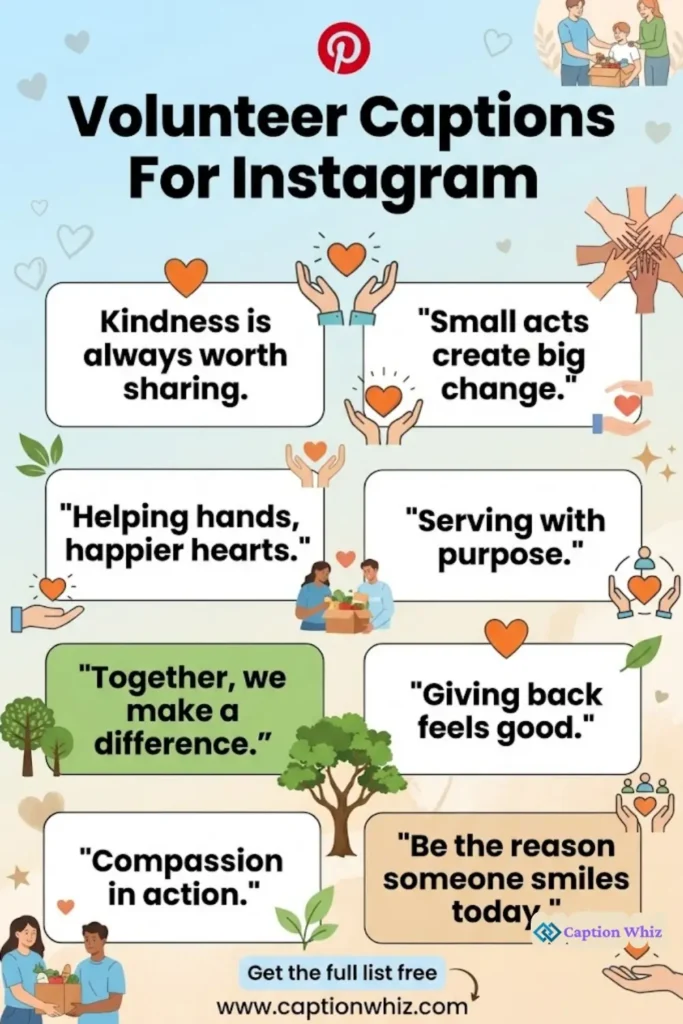 125+ Inspiring Volunteer Captions For Instagram and Quotes to Share Your Impact