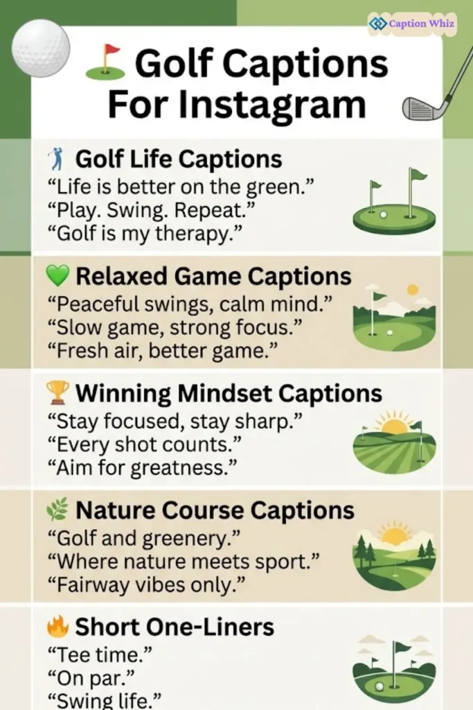123+ Inspiring Golf Captions For Instagram and Quotes to Boost Your Game