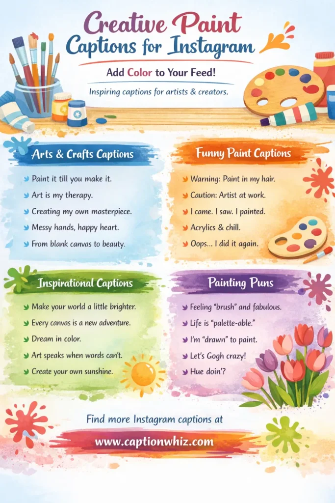 137+ Creative Paint Captions For Instagram and Quotes to Inspire Your Artistry