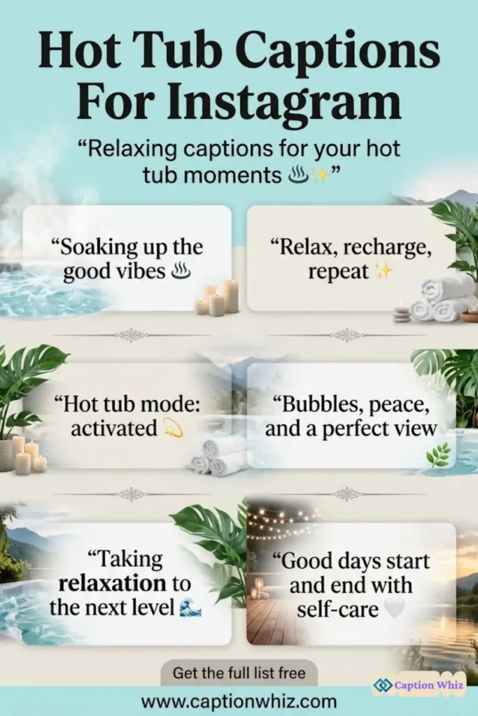 123+ Inspiring Hot Tub Captions For Instagram and Quotes to Make a Splash