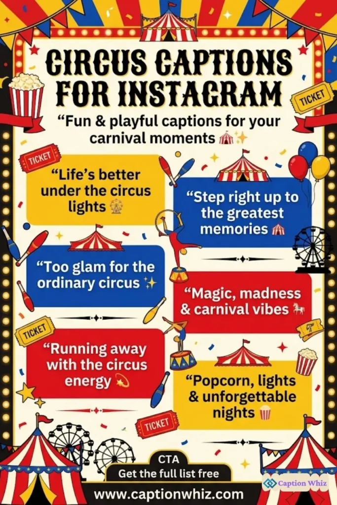149+ Dazzling Circus Captions For Instagram and Quotes to Spark Your Creativity