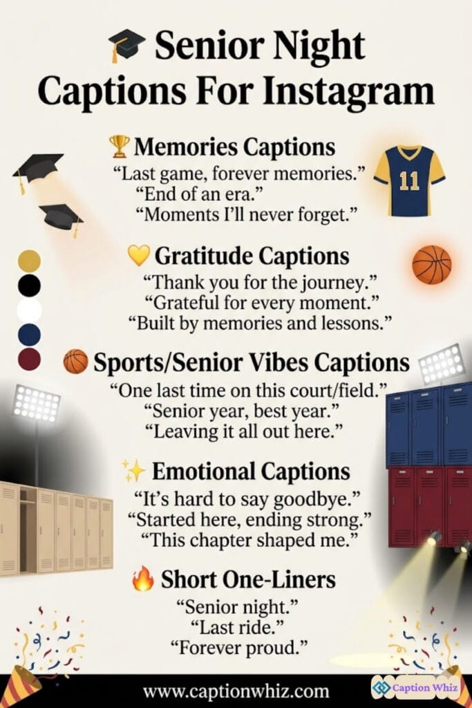 129+ Inspiring Senior Night Captions For Instagram and Quotes to Celebrate Memories