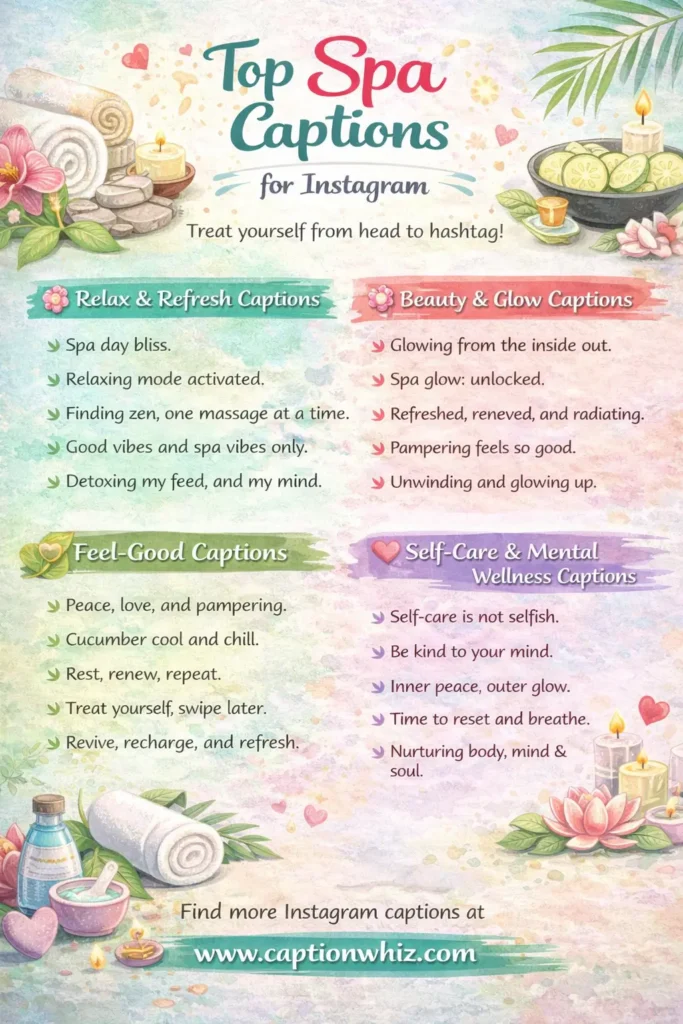 139+ Blissful Spa Captions For Instagram and Quotes to Refresh Your Feed