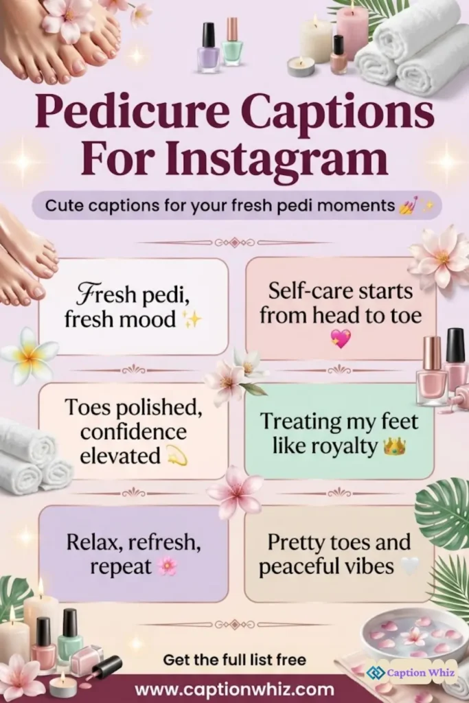 137+ Blissful Pedicure Captions For Instagram and Inspiring Quotes to Shine