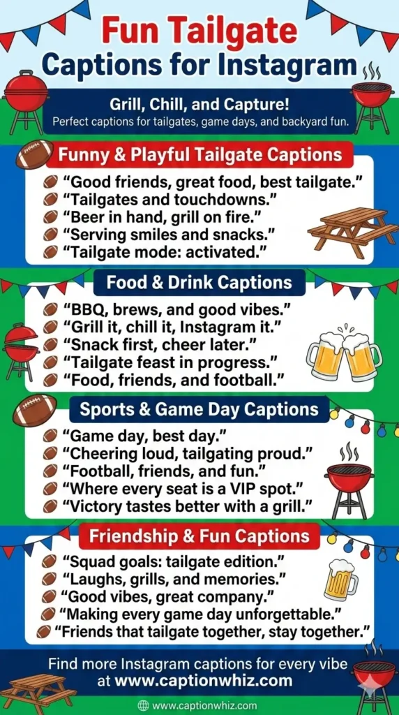 125+ Powerful Tailgate Captions For Instagram and Quotes to Amp Up Your Game Day