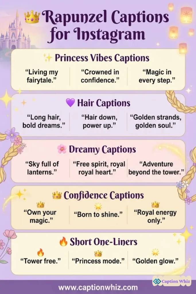 Enchanting Rapunzel Captions For Instagram with 145+ Magical Moments