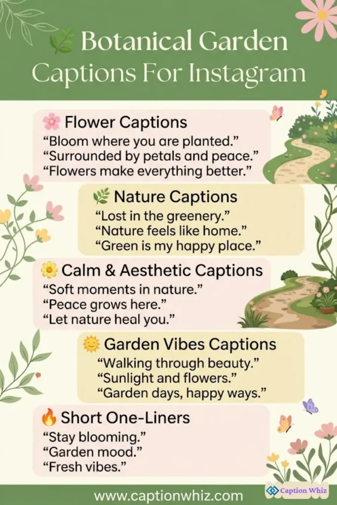 Charming Botanical Garden Captions For Instagram with 149+ Whimsical Touches