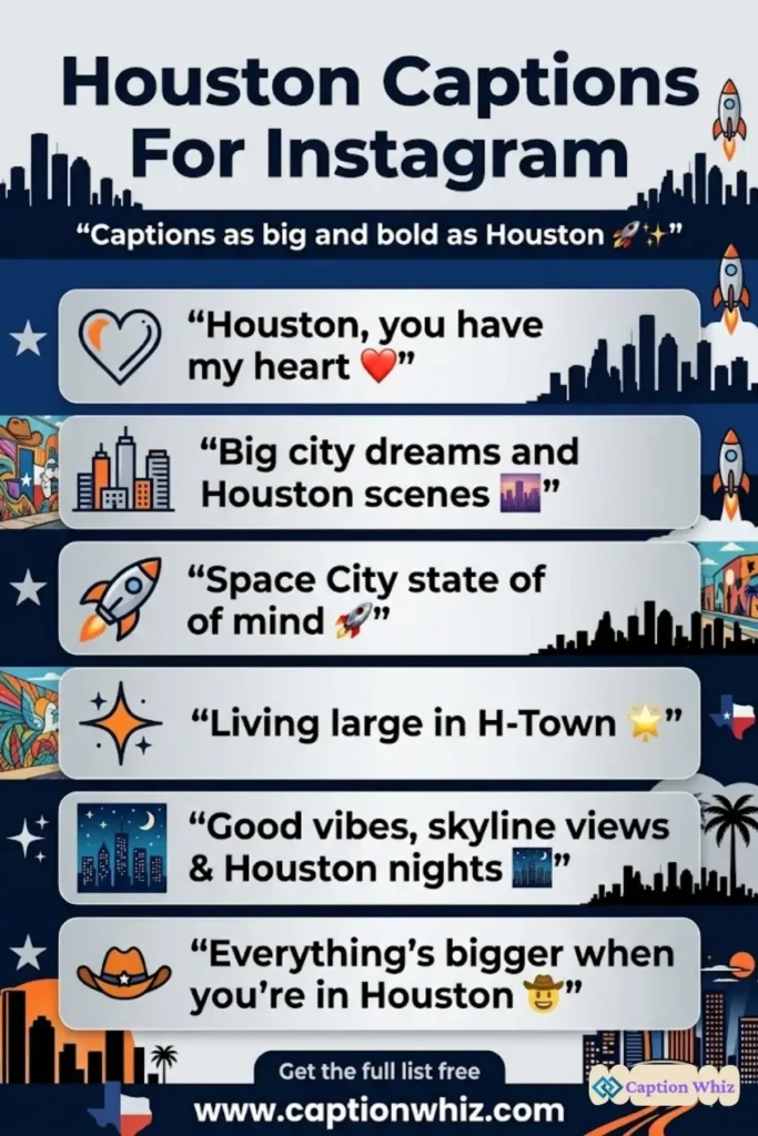 Houston Captions For Instagram And Quotes: 149+ Fun and Quirky Phrases to Shine