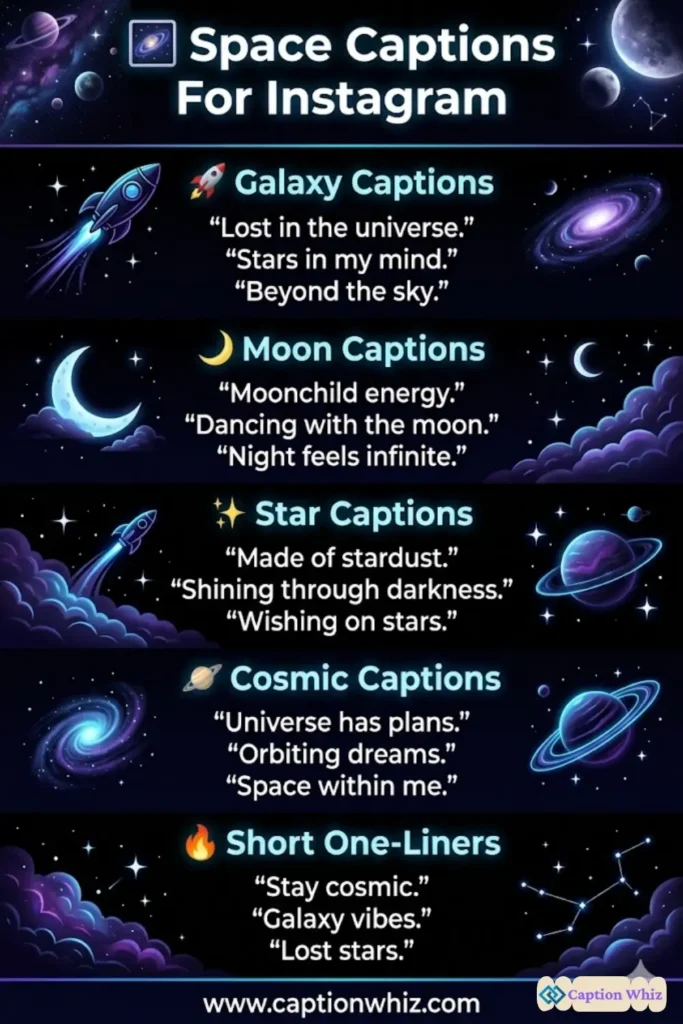 145+ Best Space Captions For Instagram To Explore Cosmic Vibes Stars And Infinite Dreams