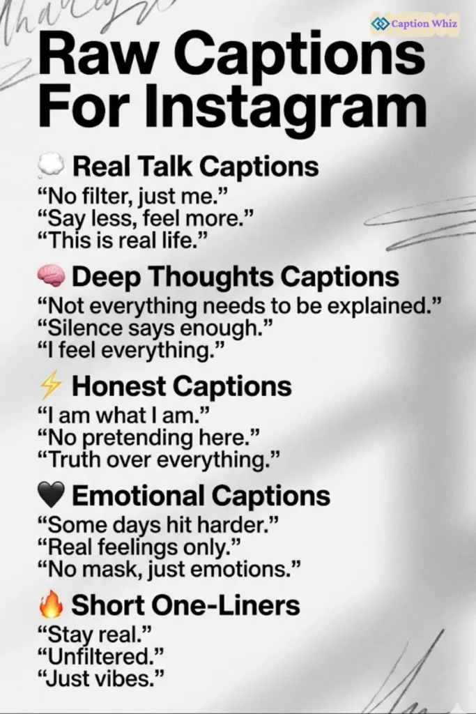 143+ Powerful Raw Captions For Instagram and Quotes to Boost Your Engagement