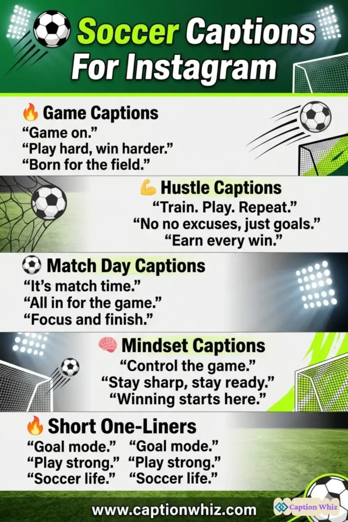Kick Off Your Game with 123+ Inspiring Soccer Captions For Instagram And Quotes