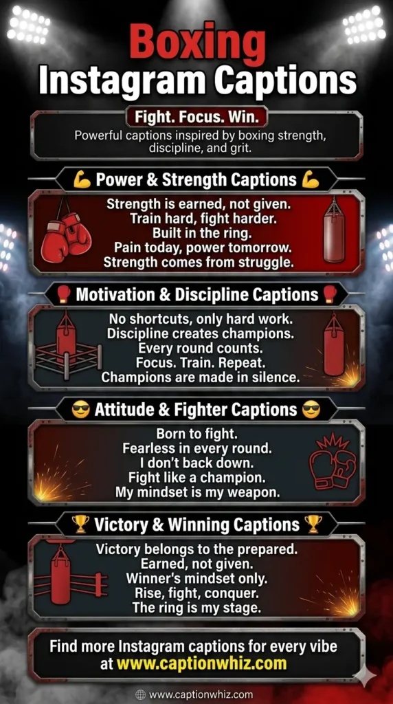 137+ Knockout Boxing Captions For Instagram to Amp Up Your Game