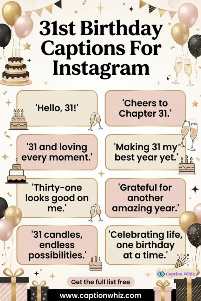 143+ Top 31st Captions For Instagram That Spark Joy and Creativity in Your Life