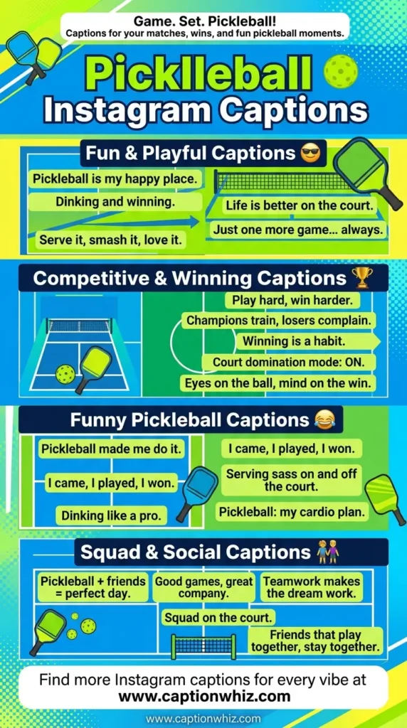 Game On with 143+ Fun Pickleball Captions For Instagram And Quotes to Inspire You