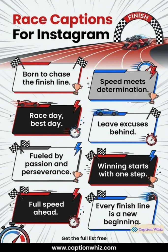 127+ Inspiring Race Captions For Instagram And Quotes with Get Ready to Race